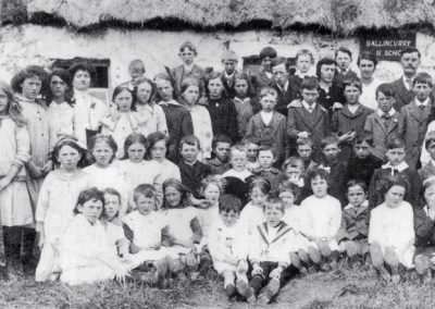 Ballincurry School, cWW1 Some of the girls in pinafore & dresses